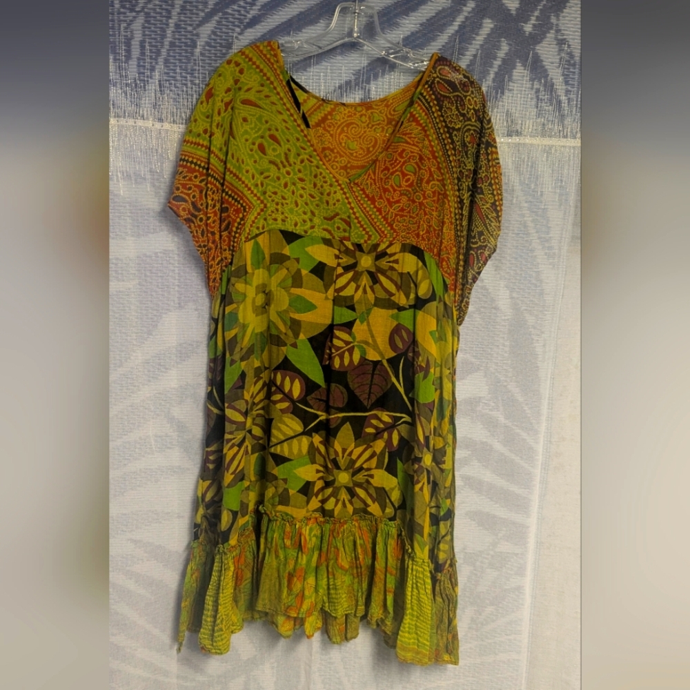 Multicolor Bohemian Patchwork Dress